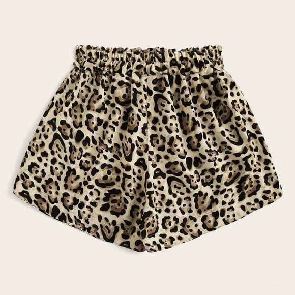 OLIVIA Animal Print Elastic Waist Shorts - Picture 3 of 3